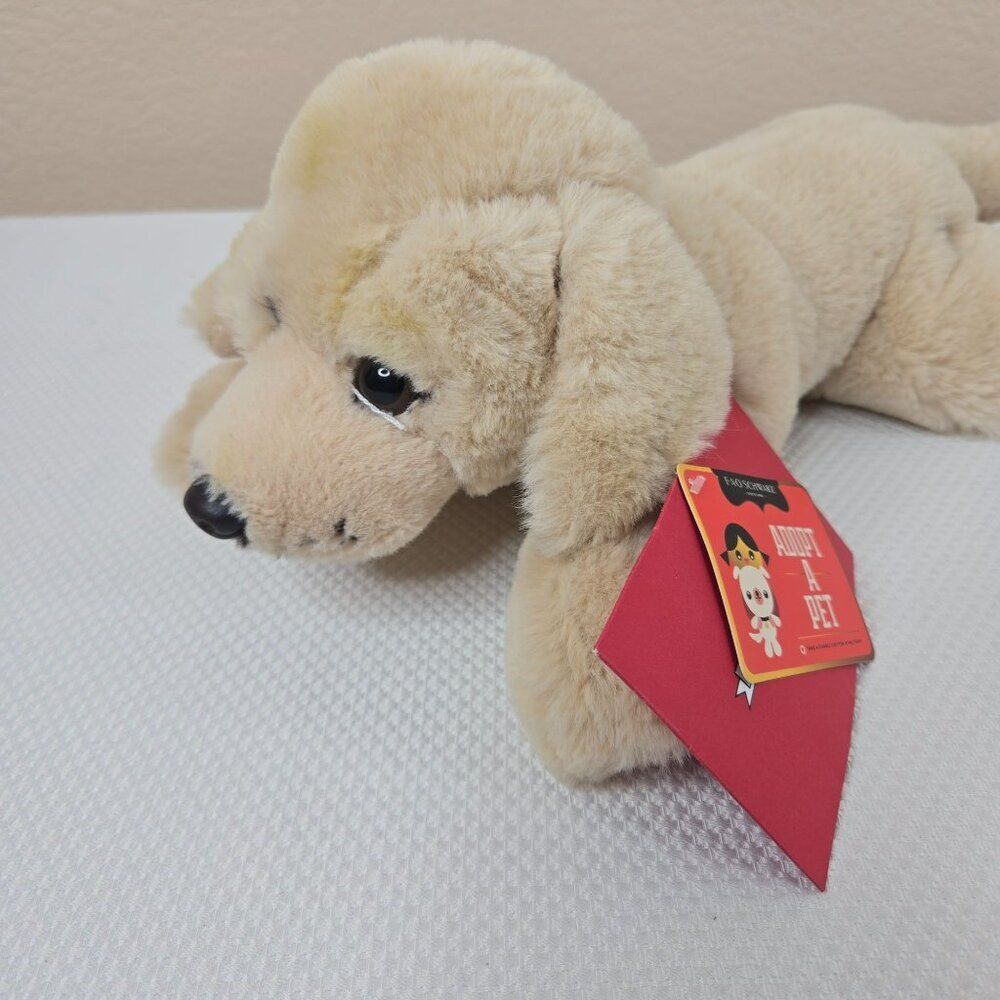 FAO Schwarz Adopt A Pet Plush Golden Retriever Beige Dog Puppy